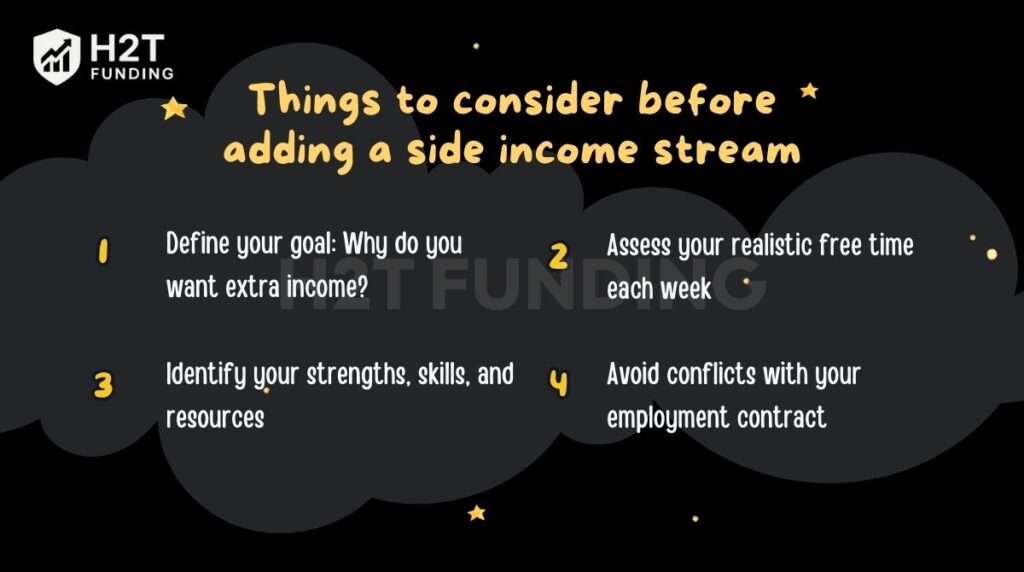 Things to consider before adding a side income stream