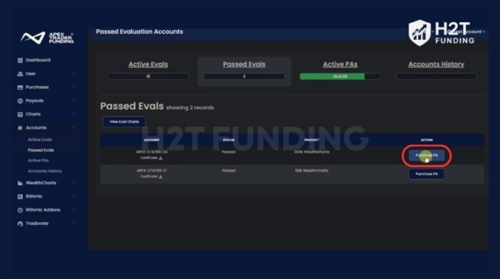  This button is the official payment link used to activate your Performance Account