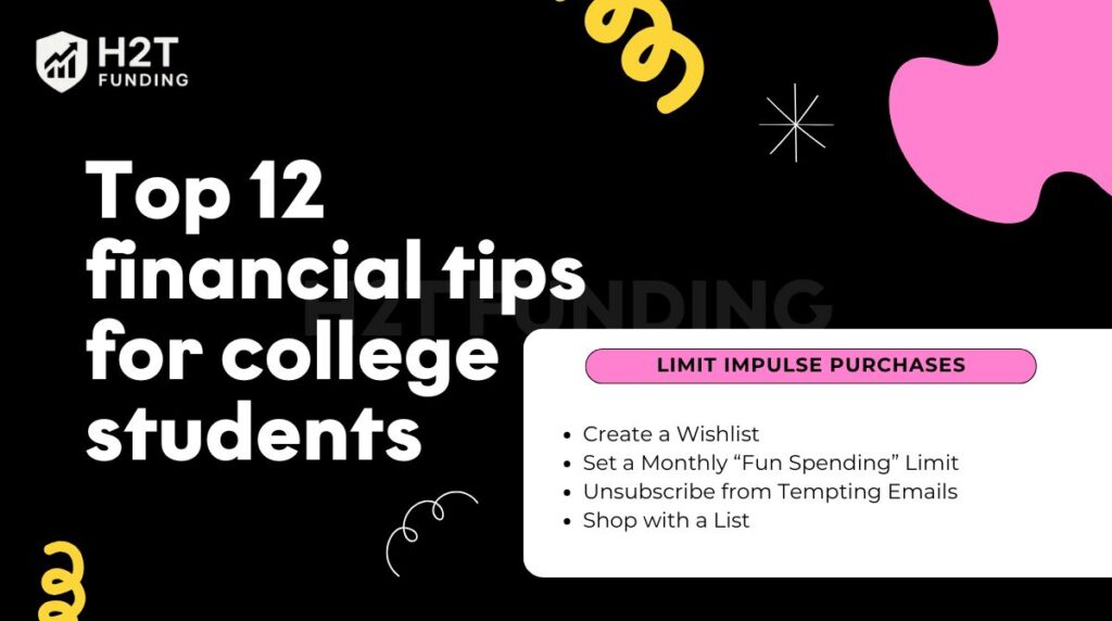 Top 12 financial tips for college students: Limit impulse purchase