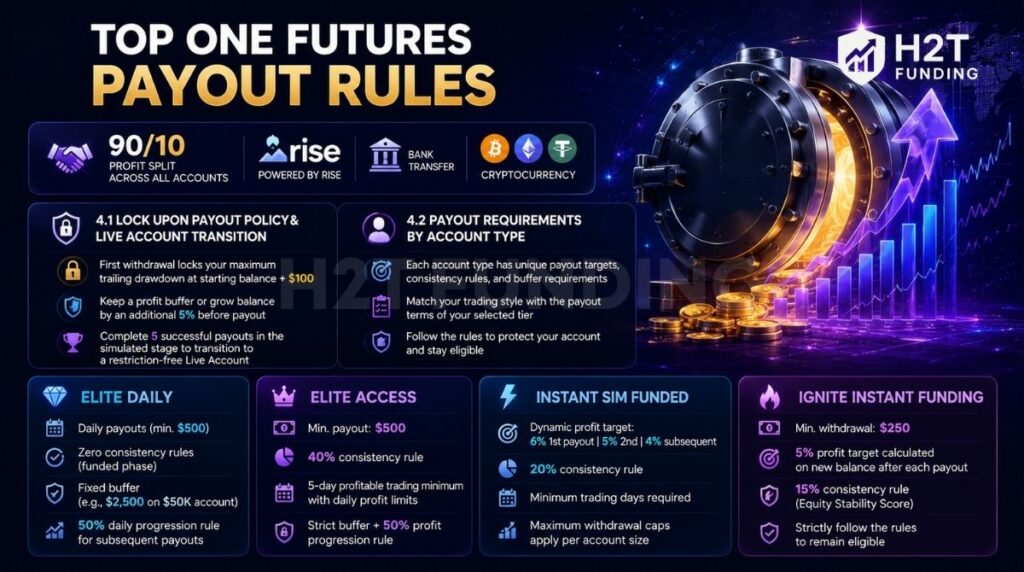 Top One Futures payout rules