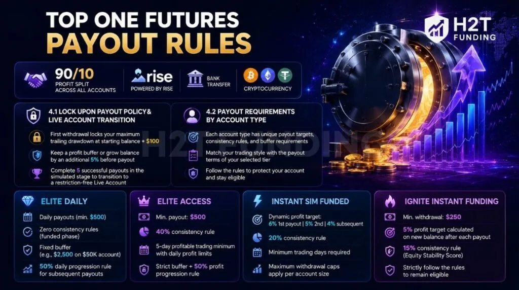 Top One Futures payout rules