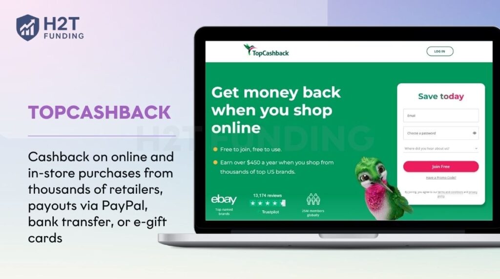 Topcashback - Best for maximizing shopping cashback