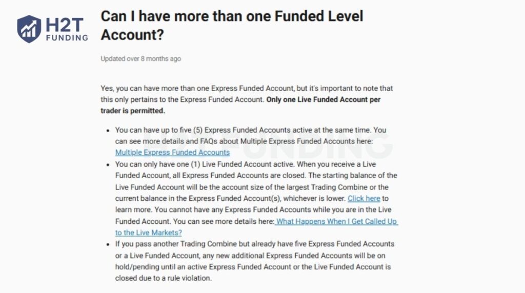 Can I have more than one Funded Level Account