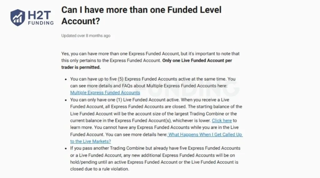 Can I have more than one Funded Level Account