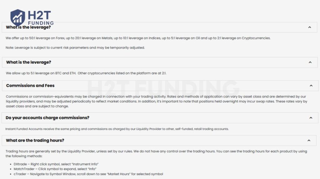 TradeXProp trading conditions