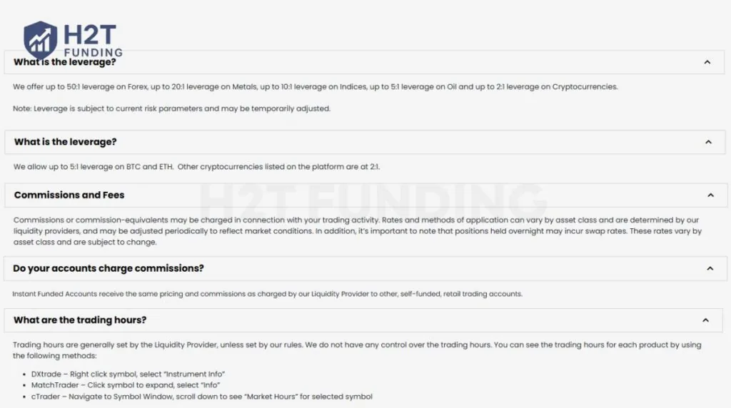 TradeXProp trading conditions