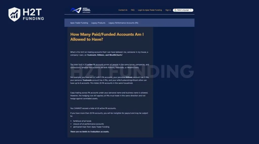 Understanding the 20-account cap and the consequences of policy violations