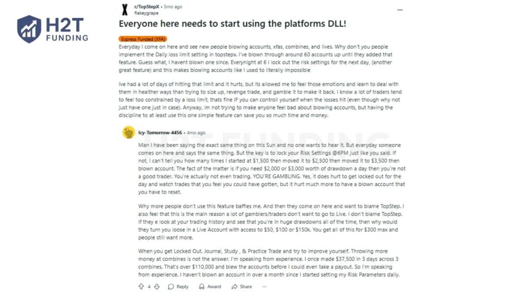 Using Topstep’s Daily Loss Limit (DLL) feature to stay consistent