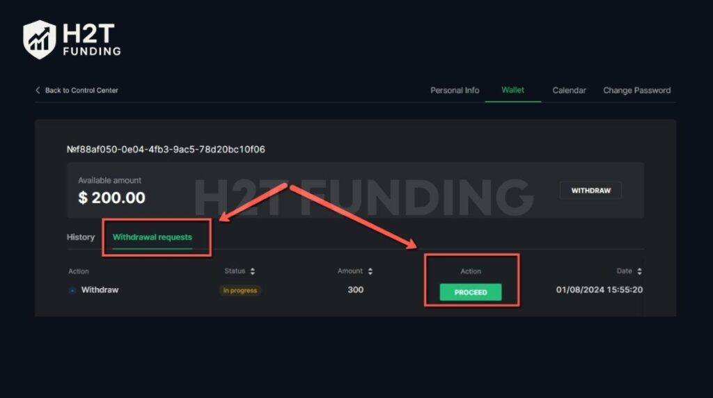 Wait for admin approval and proceed with the payout