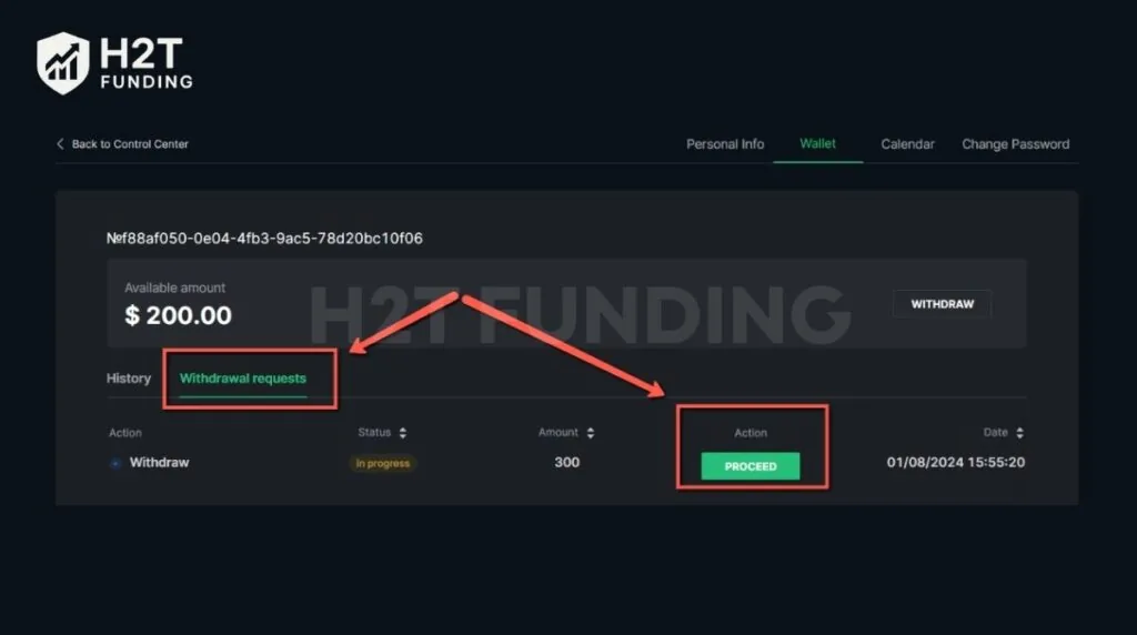 Wait for admin approval and proceed with the payout