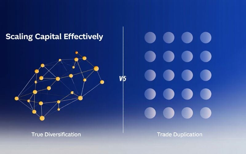 When scaling capital, focus on true diversification not just duplicating trades
