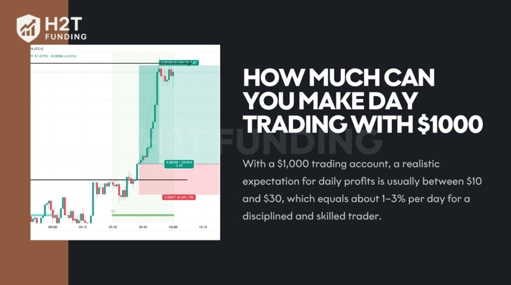With $1,000, daily profits typically range from $10 to $30