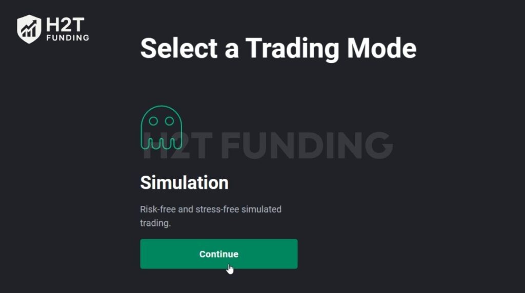 You must click Continue under the Simulation option