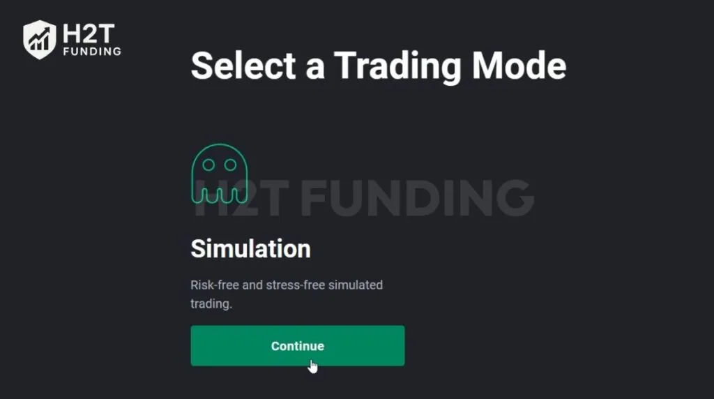 You must click Continue under the Simulation option