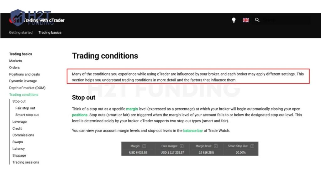 cTrader trading conditions can vary depending on the broker’s settings and liquidity environment