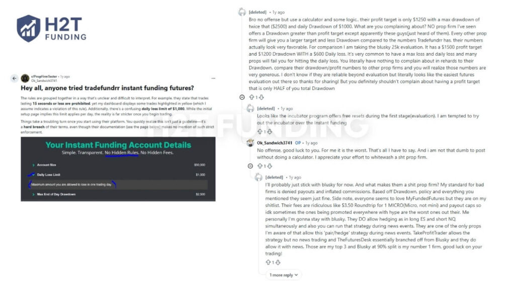 Another Real trader feedbacks TradeFundrr on trustpilot
