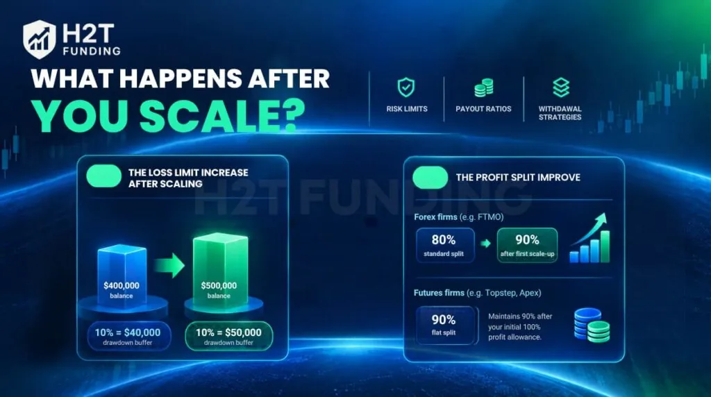 Scaling an account affects your risk limits and payout ratios