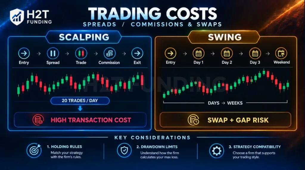 Scalping vs Swing Trading costs
