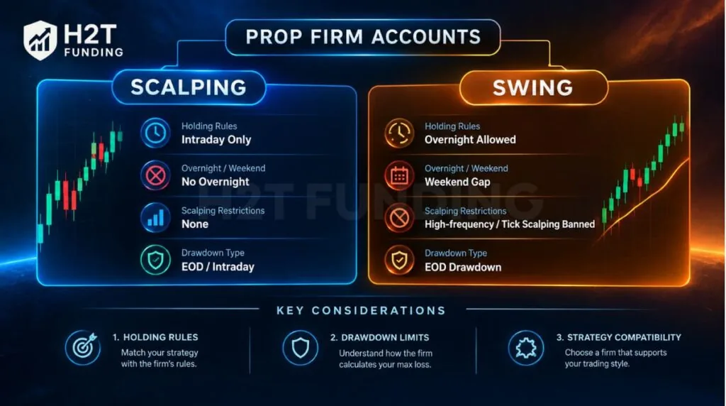 Scalping vs Swing Trading in Prop Firm Accounts