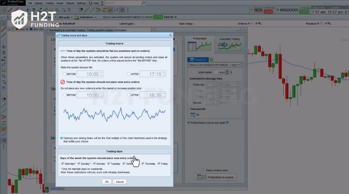 Step 3 Define backtesting parameters