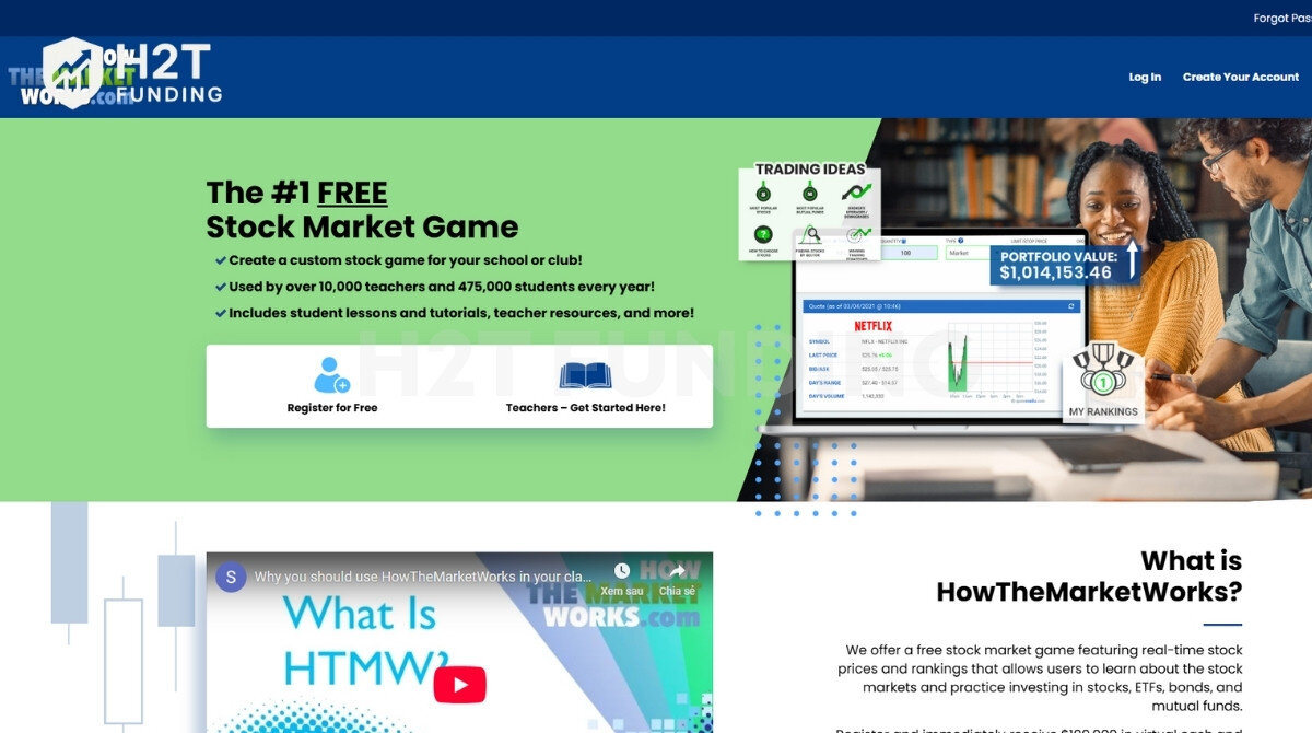 This is a true stock simulator for beginners